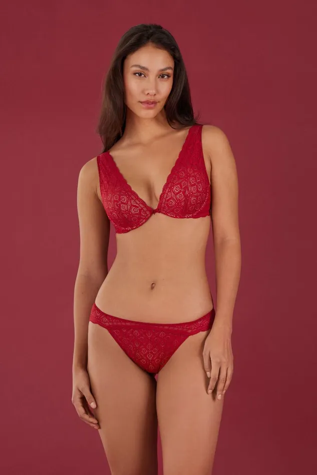 Intimissimi Balconette Women Elena Balconette Bra In Lace Red 1473 8211 Rosso