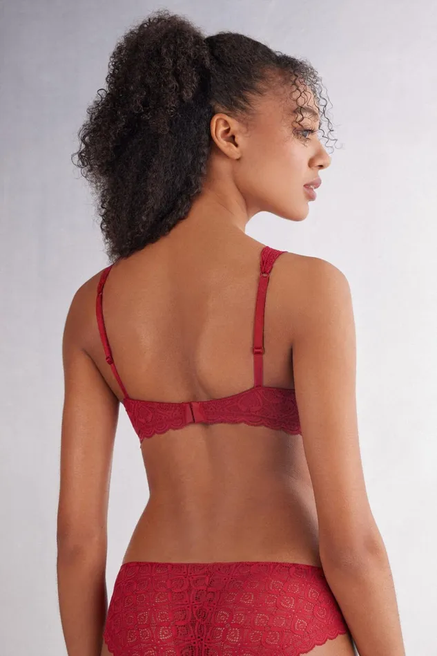 Intimissimi Balconette Women Elena Balconette Bra In Lace Red 1473 8211 Rosso
