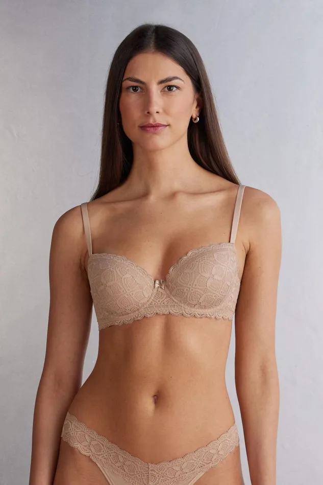 Intimissimi Balconette Women Sofia Balconette Bra In Lace Natural 044 8211 Honey Soft Beige Intimissimi Balconette Women Sofia Balconette Bra In Lace Natural 044 8211 Honey Soft Beige
