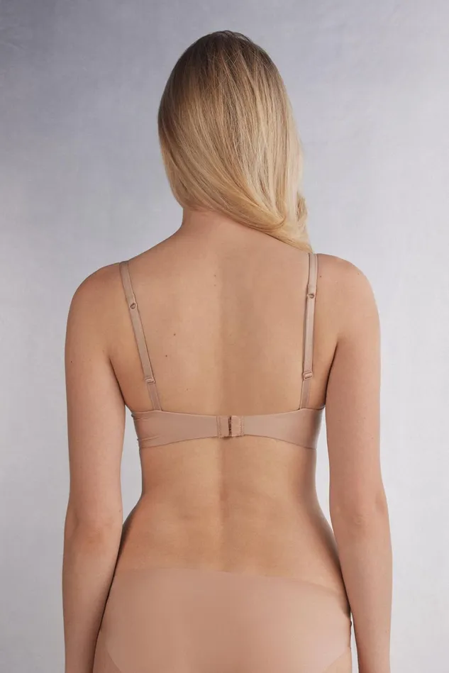 Intimissimi Balconette Women Sofia Natural Lift Balconette Bra In Ultralight Microfiber Natural 044 8211 Honey Soft Beige