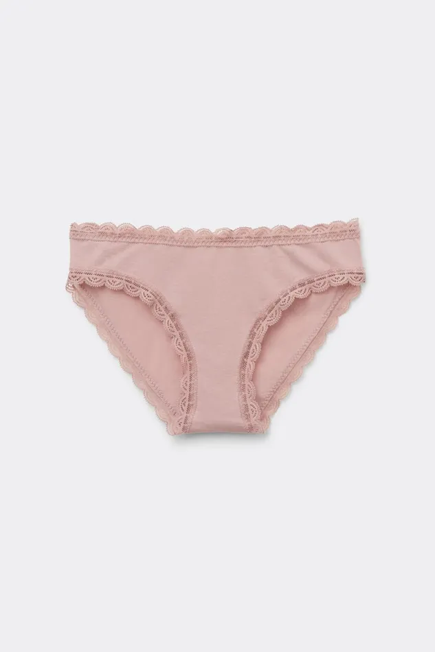 Intimissimi Bikini Panties Women Cotton And Lace Panties Pink 011i 8211 Elegant Pink