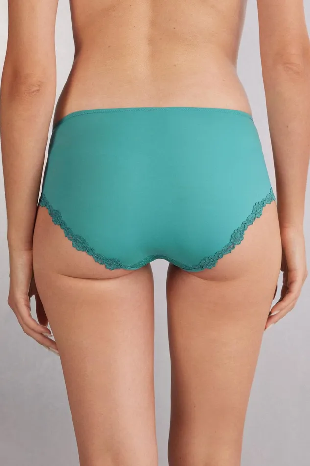 Intimissimi Bikini Panties Women In Full Bloom Tulle Panties Blue 654j 8211 Lagoon Blue