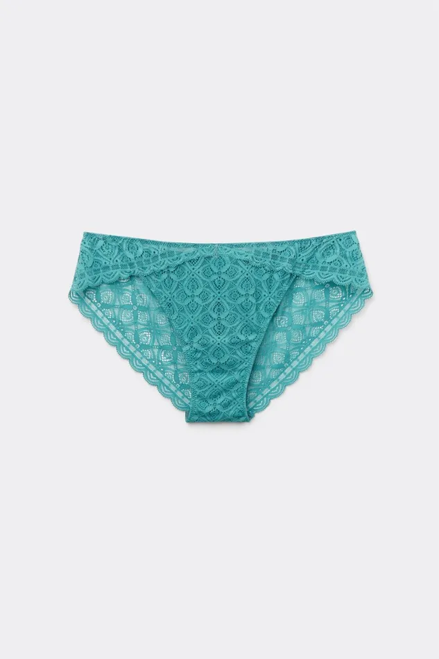 Intimissimi Bikini Panties Women Low Rise Lace Panties Blue 654j 8211 Lagoon Blue