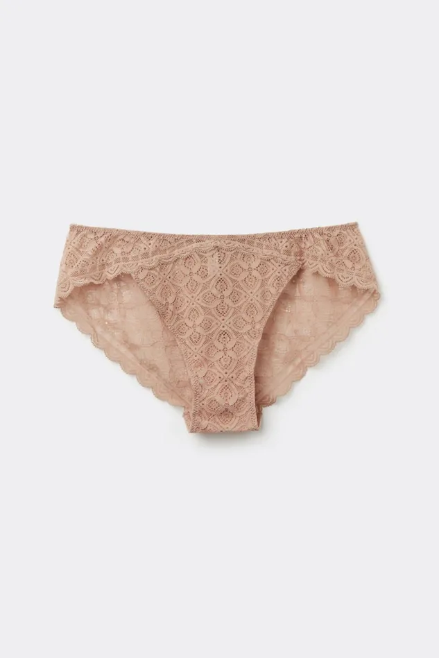 Intimissimi Bikini Panties Women Low Rise Lace Panties Natural 044 8211 Honey Soft Beige