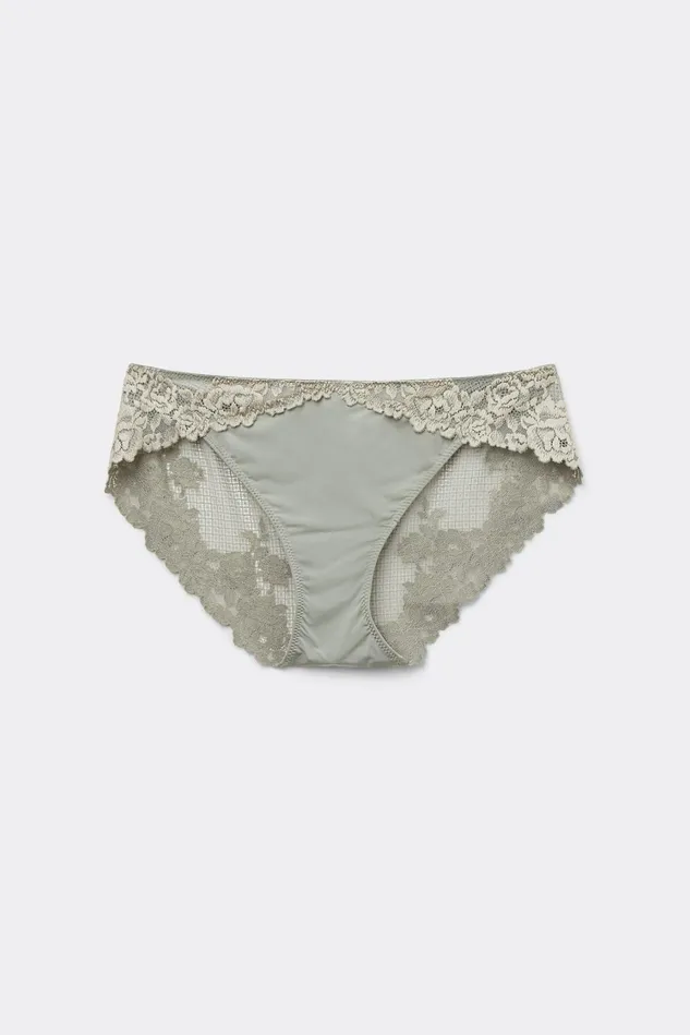 Intimissimi Bikini Panties Women Pretty Flowers Panties 657j 8211 Fade Green