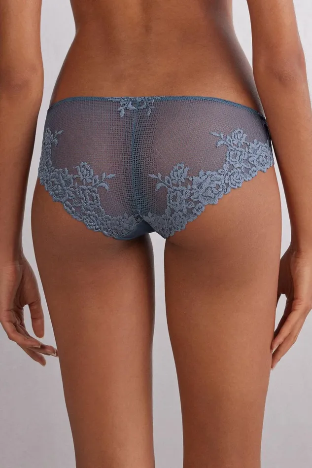 Intimissimi Bikini Panties Women Pretty Flowers Panties Blue 658j 8211 Lapis Blue