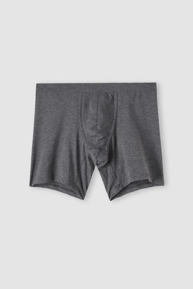 Intimissimi Boxers Men Superior Cotton Long Boxers Dark Grey 5227 8211 Heathered Graphite Grey