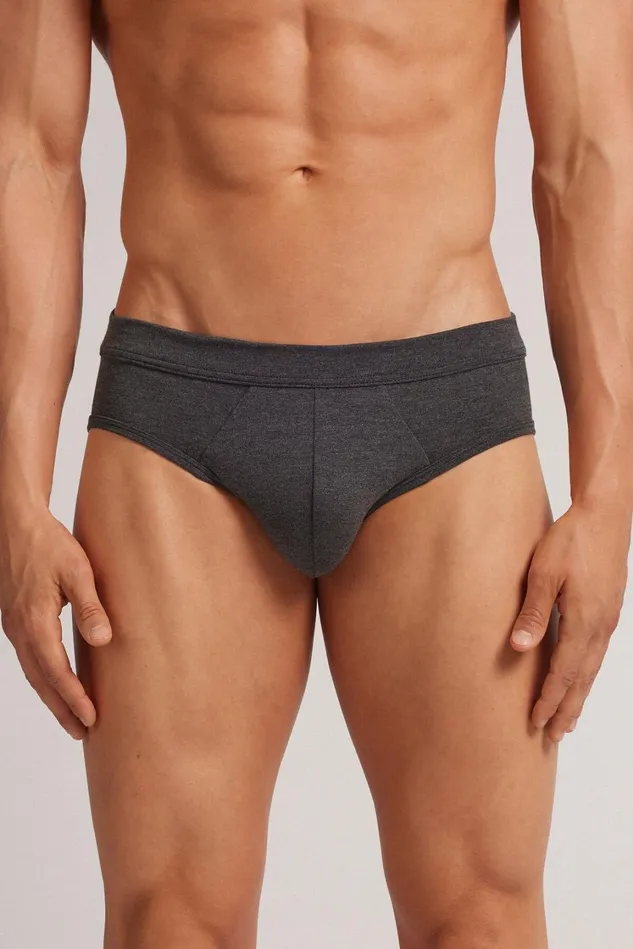 Intimissimi Briefs Men Soft Silk Briefs Grey 040 8211 Dark Grey Blend