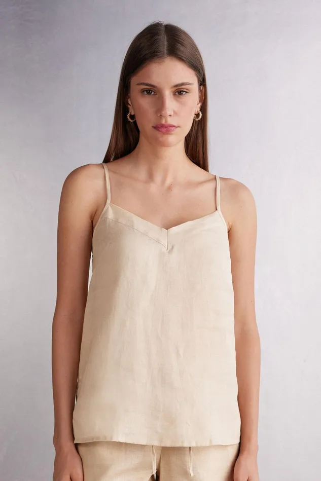 Intimissimi Camisoles Tank Tops Women Linen Cloth Top Natural 913i 8211 Rope Beige Intimissimi Camisoles Tank Tops Women Linen Cloth Top Natural 913i 8211 Rope Beige