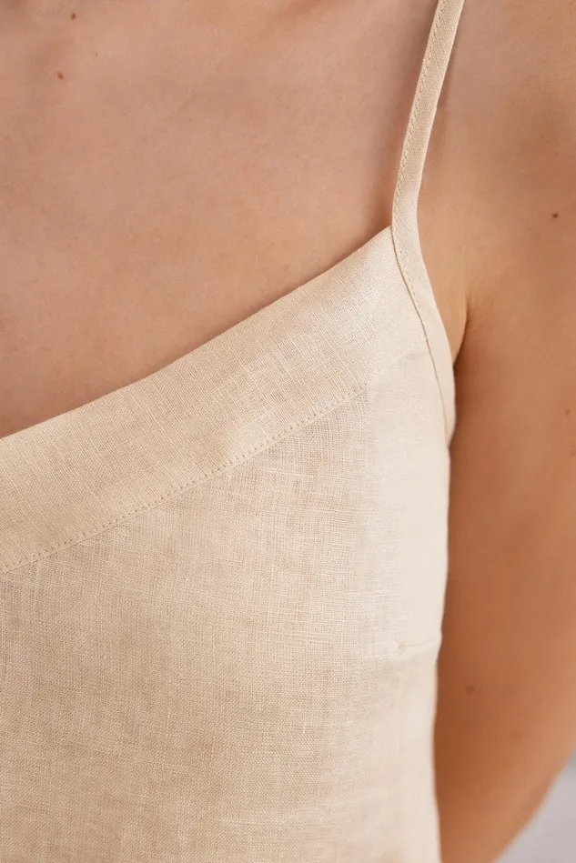 Intimissimi Camisoles Tank Tops Women Linen Cloth Top Natural 913i 8211 Rope Beige