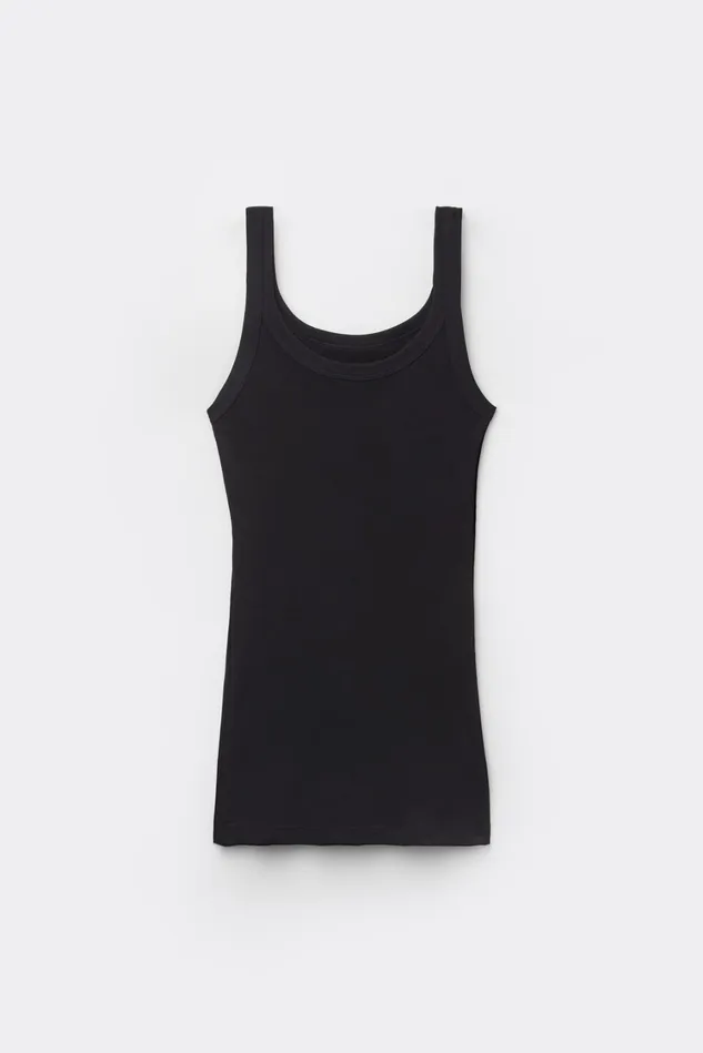 Intimissimi Camisoles Tank Tops Women Superior Cotton Racer Back Tank Top Black 019 8211 Black