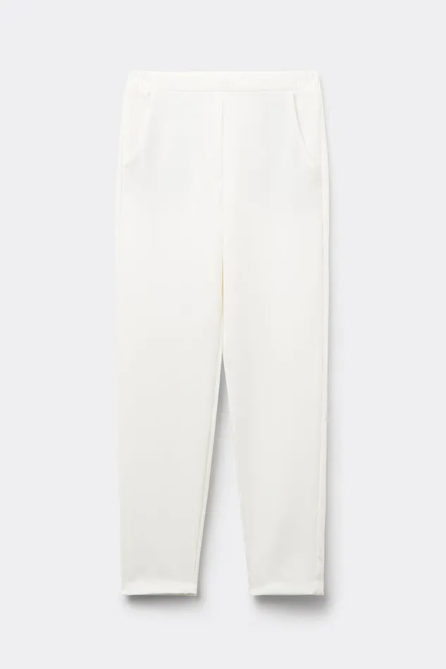Intimissimi Leggings Pants Women Trousers With Pockets Ivory 2127 8211 Talc White