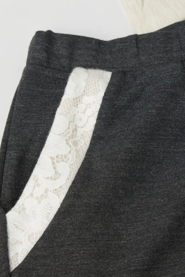 Intimissimi Long Pajamas Women Baby Its Cold Outside Modal And Wool Jogger Pants Grey 461j 8211 Charcoal Grey Blend