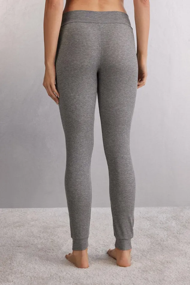 Intimissimi Long Pajamas Women Luxury Comfort Leggings Grey 456j 8211 Medium Grey Mel