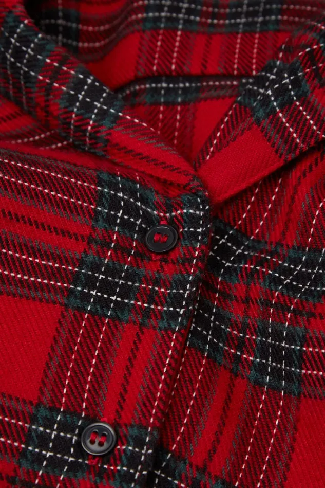Intimissimi Long Pajamas Women Tartan Couple Brushed Cloth Full Length Pajamas Red 753j 8211 Rosso Intimissimi Tartan Natale