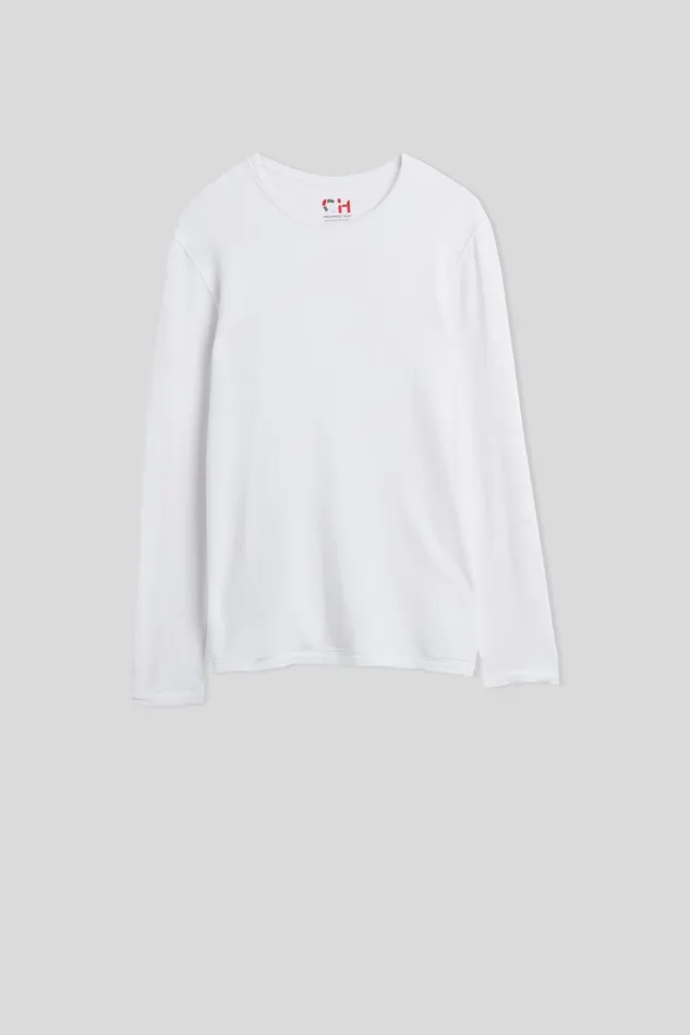 Intimissimi Long Sleeve Tops Men LongSleeve ModalCashmere Top White 001 8211 White