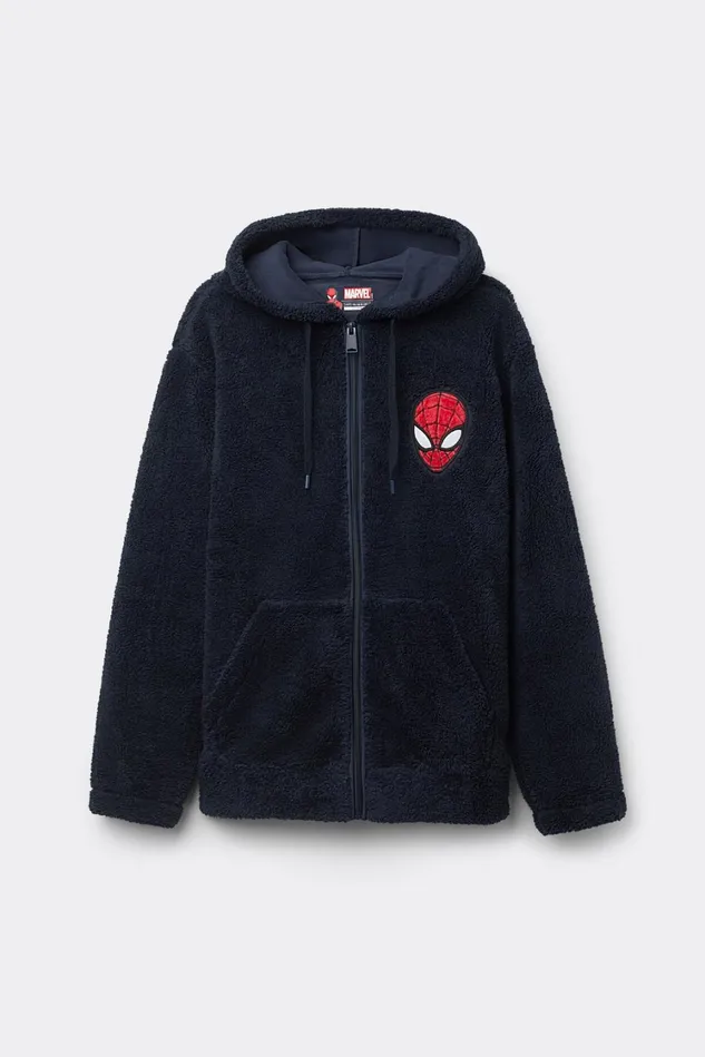 Intimissimi Long Sleeve Tops Men SpiderMan Marvel Polar Fleece Sweatshirt Blue 800 8211 Blu Notte