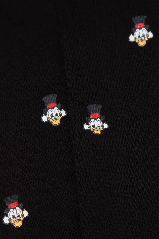 Intimissimi Long Socks Men Scrooge Mcduck Disney Soft Cotton Knee Socks Print 704j 8211 Nero Stampa Zio Paperone