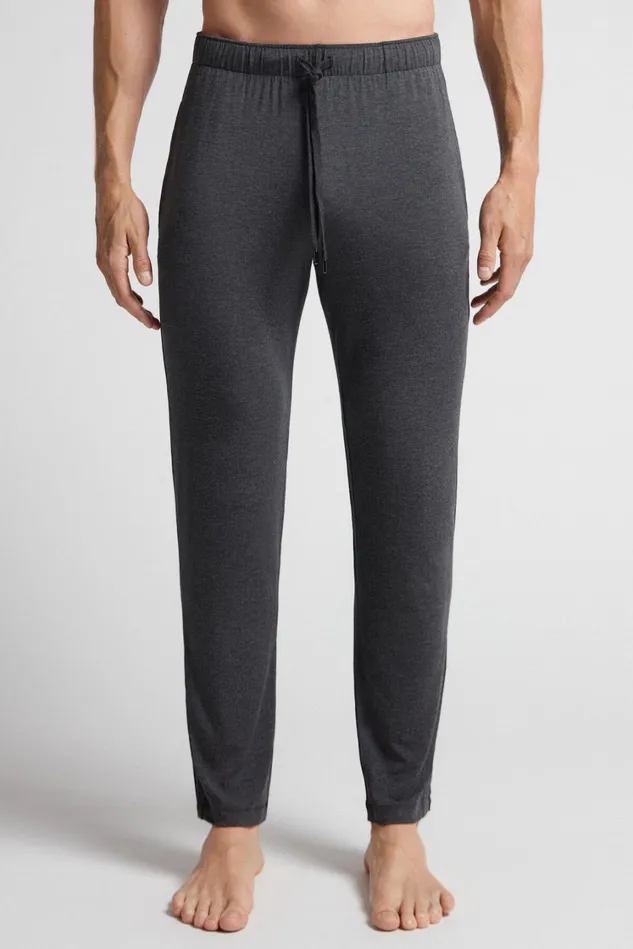 Intimissimi Pants Men Silk And Modal Trousers Grey 040 8211 Dark Grey Blend