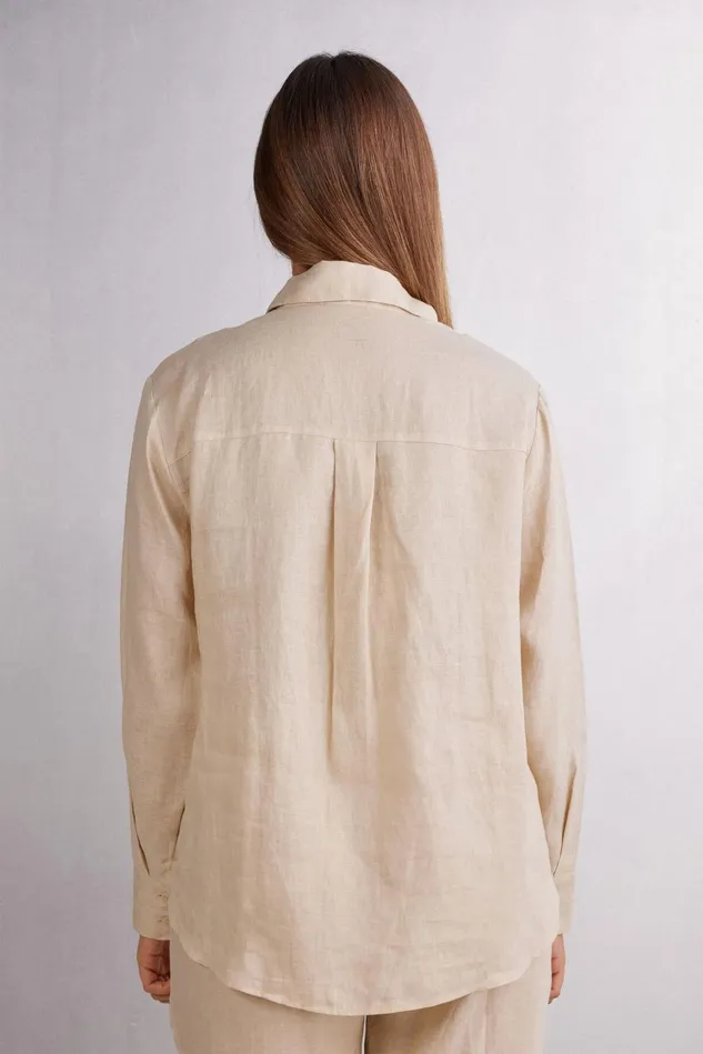Intimissimi Shirts Women Linen Cloth Shirt Natural 913i 8211 Rope Beige