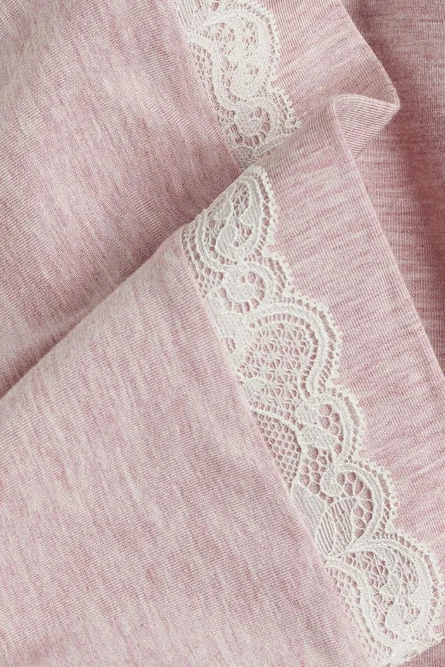 Intimissimi Short Pajamas Women Modal Shorts With Lace Details Pale Pink 008j 8211 Heathered Light Pink