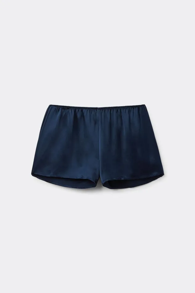 Intimissimi Short Pajamas Women Smooth SilkSatin Shorts Blue 1467 8211 Intense Blue
