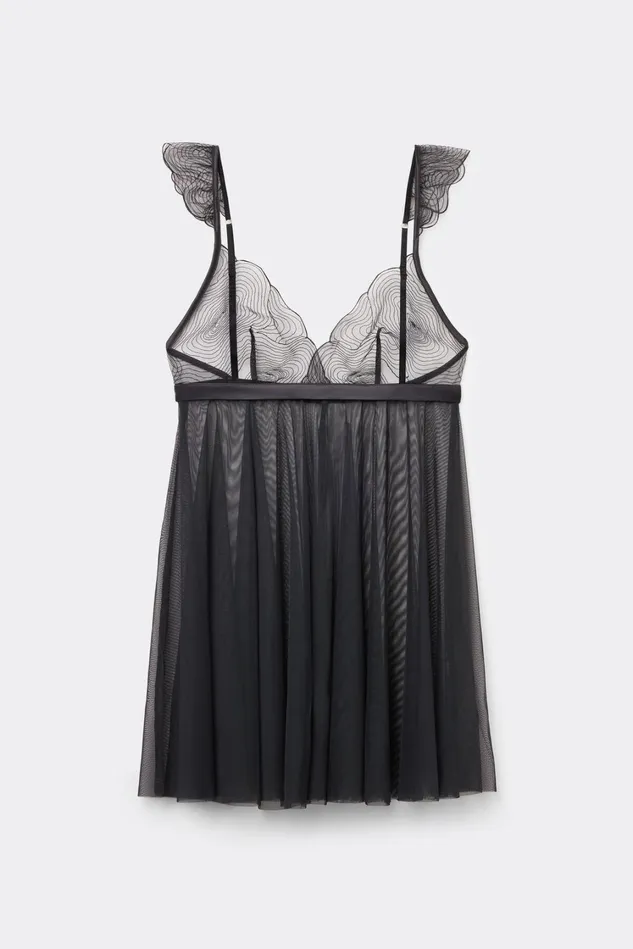 Intimissimi Slips Babydolls Women Hypnotic Details Tulle And Lace Babydoll Black 019 8211 Black
