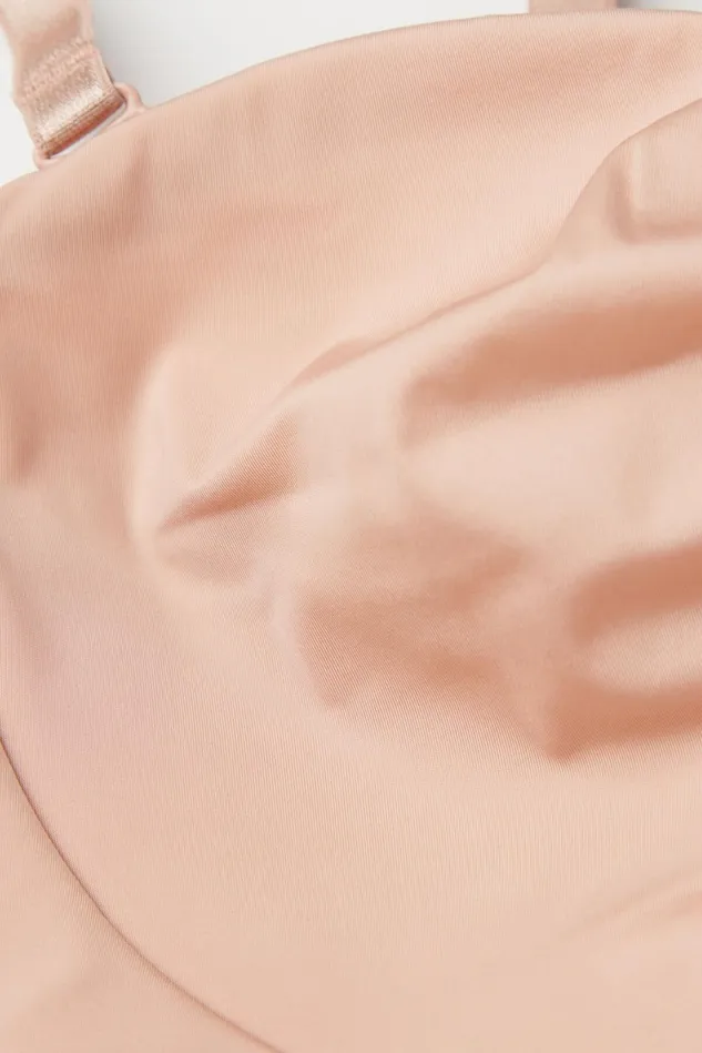 Intimissimi Strapless Bandeau Women Diletta Bandeau Balconette Bra In Ultralight Microfiber Natural 044 8211 Honey Soft Beige