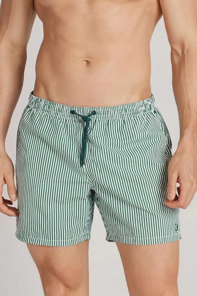 Intimissimi Swim Trunks Men Green Stripe Print Swim Trunks Green 630j 8211 Stampa Riga Bianco Verde Scuro Intimissimi Swim Trunks Men Green Stripe Print Swim Trunks Green 630j 8211 Stampa Riga Bianco Verde Scuro