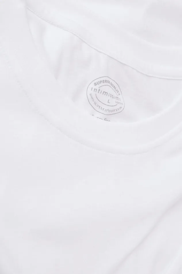 Intimissimi TShirts Polos Men Extrafine Superior Cotton Regular Fit TShirt White 001 8211 White