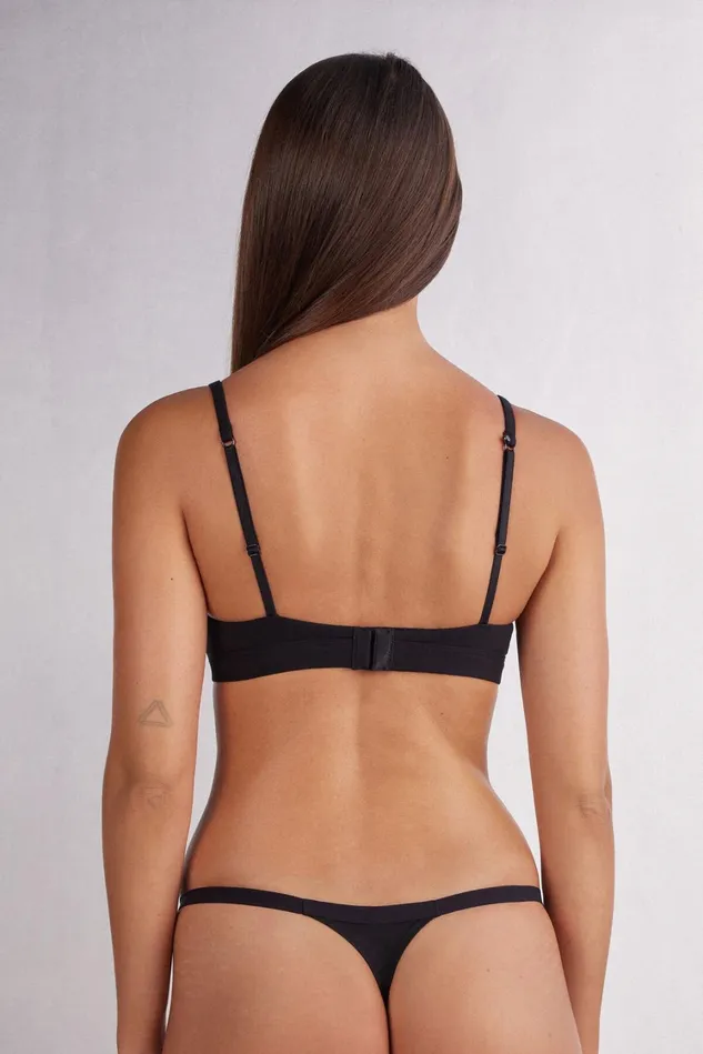 Intimissimi Triangle Women Tiziana Triangle Bra In Cotton Black 019 8211 Black