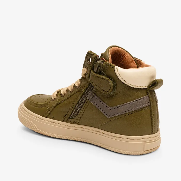 isak khaki Green Sneakers bisgaardshoes KIDS