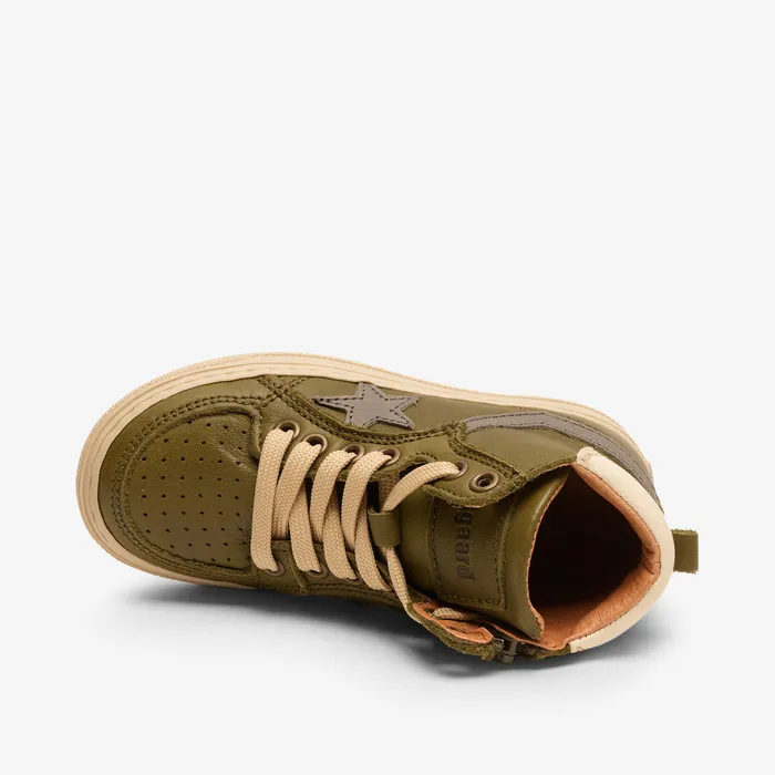 isak khaki Green Sneakers bisgaardshoes KIDS