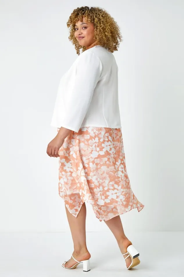 Ivory Curve Cropped Crepe Jacket Women Roman Jackets