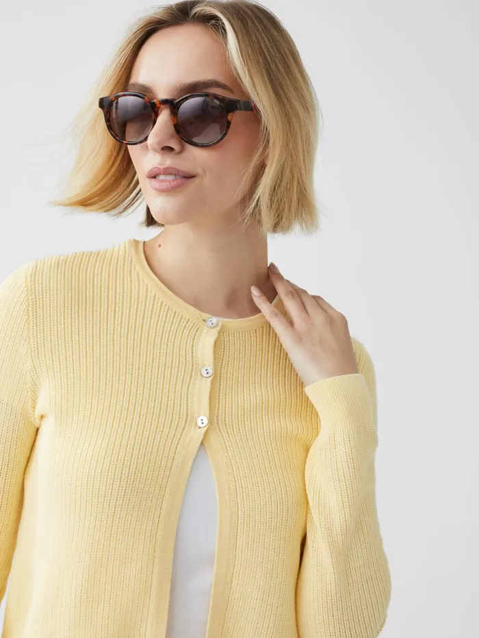 JMcLaughlin Aleesha Cardigan Soft Yellow Women Sweaters JMcLaughlin Aleesha Cardigan Soft Yellow Women Sweaters