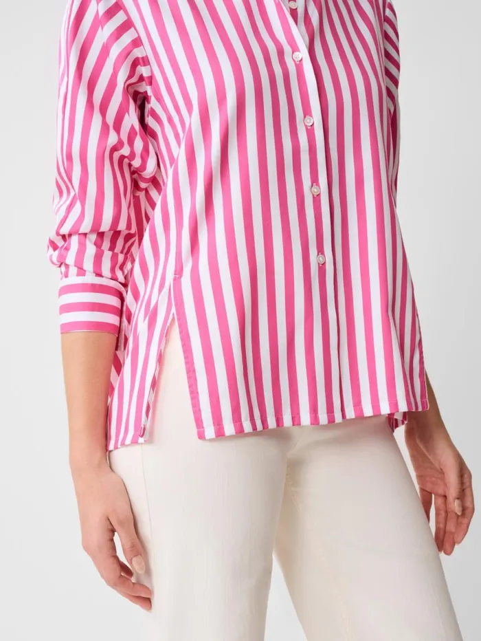 JMcLaughlin Alexis Shirt In Stripe Fuchsiawhite Women Shirts and Tops JMcLaughlin Alexis Shirt In Stripe Fuchsiawhite Women Shirts and Tops
