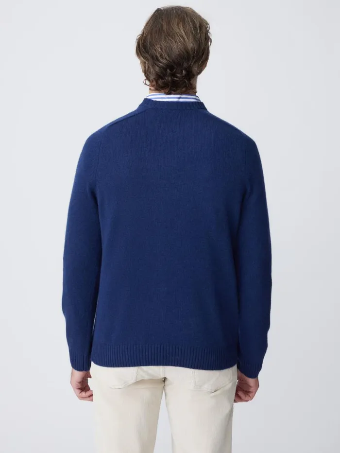 JMcLaughlin Gordon Cashmere Sweater Classic Navy Men Sweaters JMcLaughlin Gordon Cashmere Sweater Classic Navy Men Sweaters