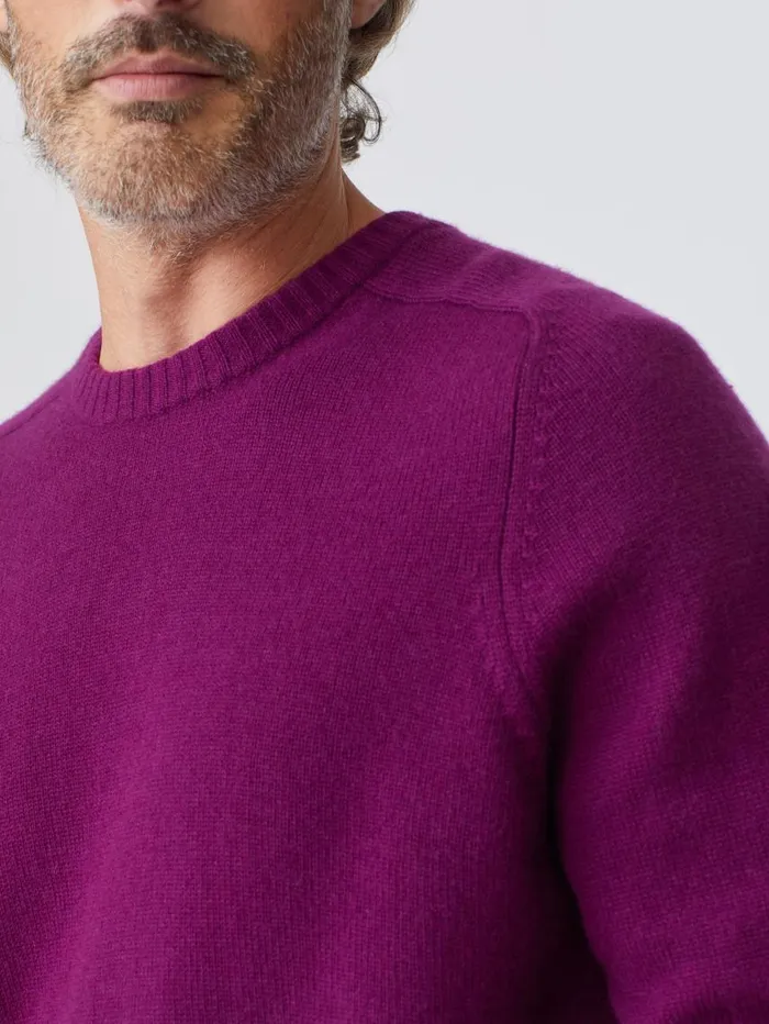 JMcLaughlin Gordon Cashmere Sweater Plum Men Sweaters JMcLaughlin Gordon Cashmere Sweater Plum Men Sweaters