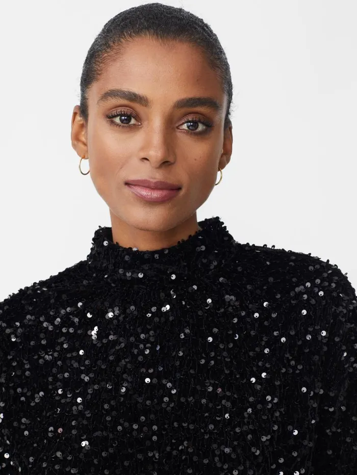 JMcLaughlin Leeza Sequin Top Black Women Shirts and Tops JMcLaughlin Leeza Sequin Top Black Women Shirts and Tops