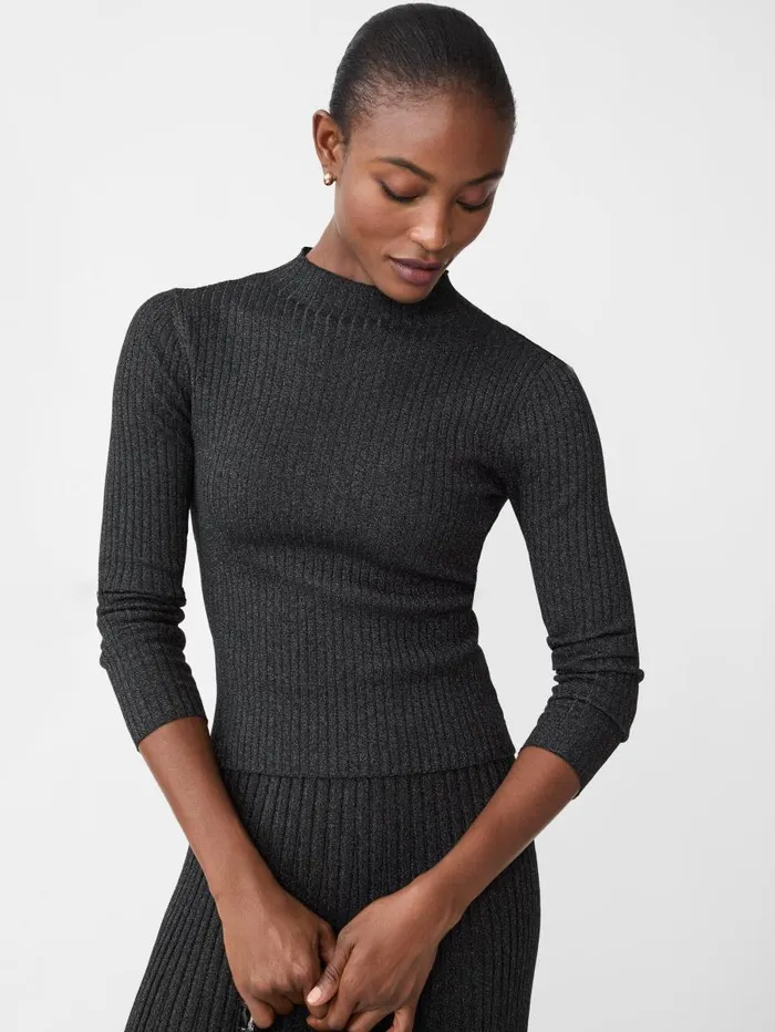 JMcLaughlin Maeve Metallic Sweater Blackmetallic Women Suits and Sets