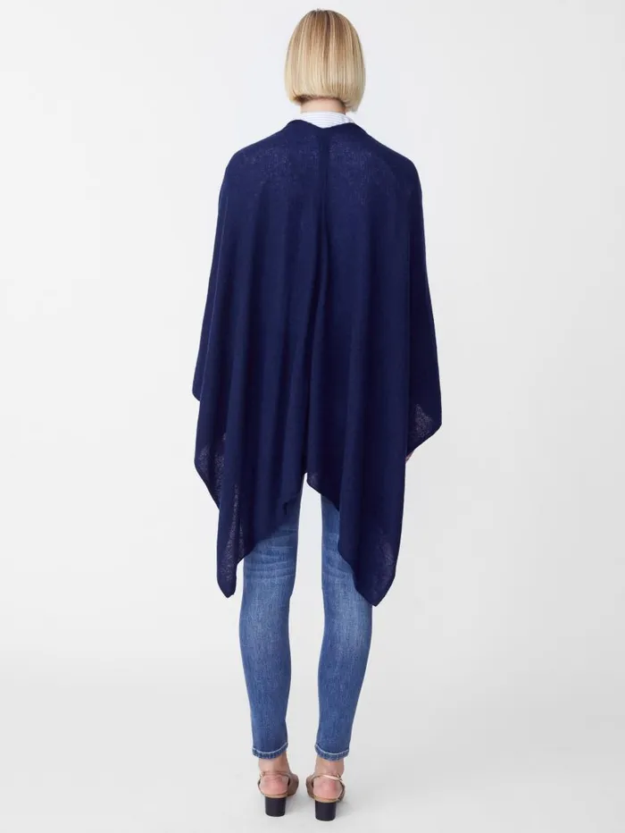 JMcLaughlin Rossi Cashmere Wrap Navy Women Jackets and Outerwear JMcLaughlin Rossi Cashmere Wrap Navy Women Jackets and Outerwear