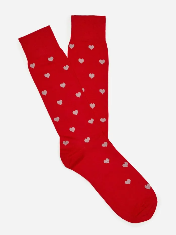 JMcLaughlin Socks In Heart Redoff White Men Socks