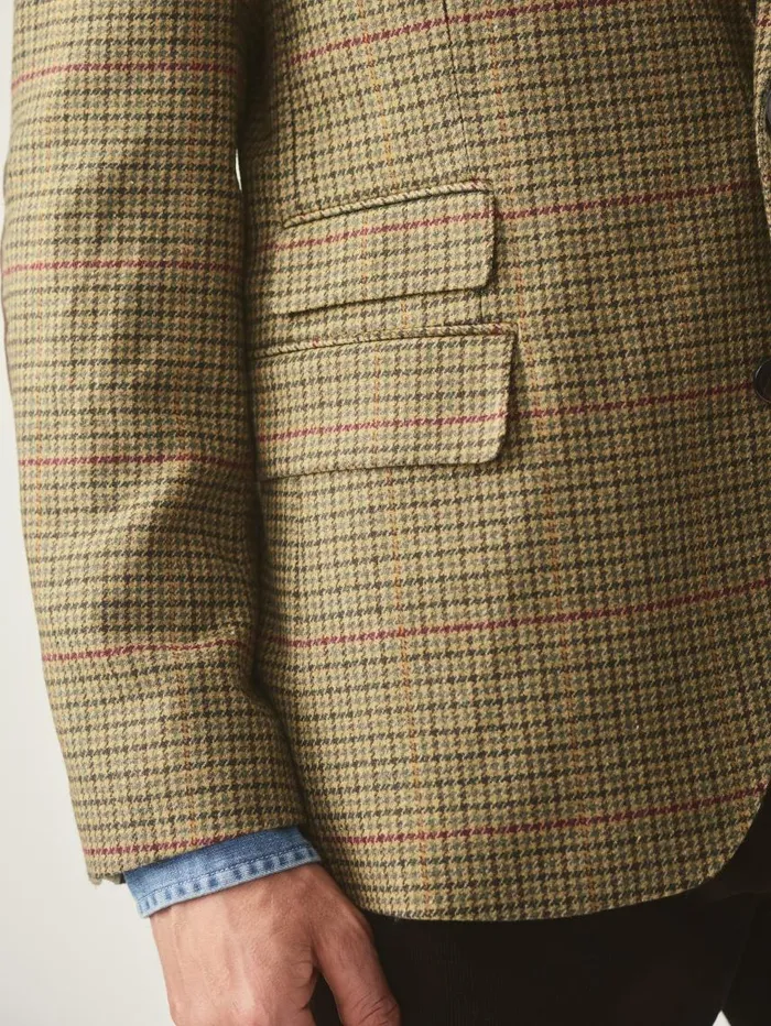 JMcLaughlin Suffolk Wool Sport Coat In Plaid Browngreenredmustard Men Jackets and Outerwear JMcLaughlin Suffolk Wool Sport Coat In Plaid Browngreenredmustard Men Jackets and Outerwear