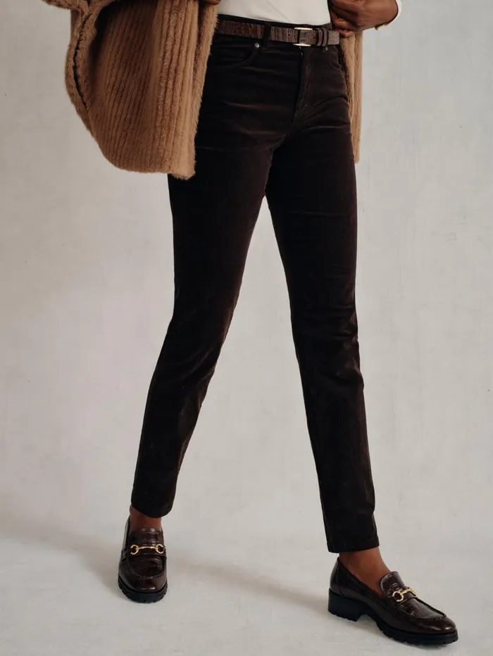 JMcLaughlin Watson Velvet Jeans Dark Chocolate Women Pants JMcLaughlin Watson Velvet Jeans Dark Chocolate Women Pants