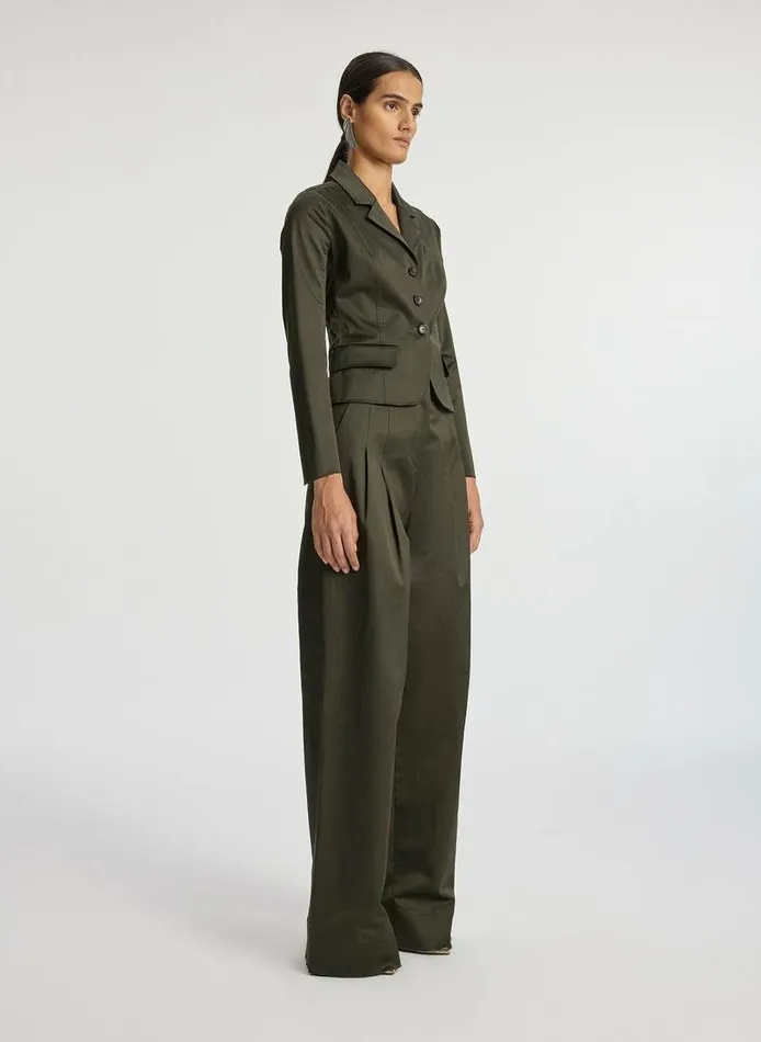 Jackets and Coats Women ALC Bennett Sateen WideLeg Pant Mossy
