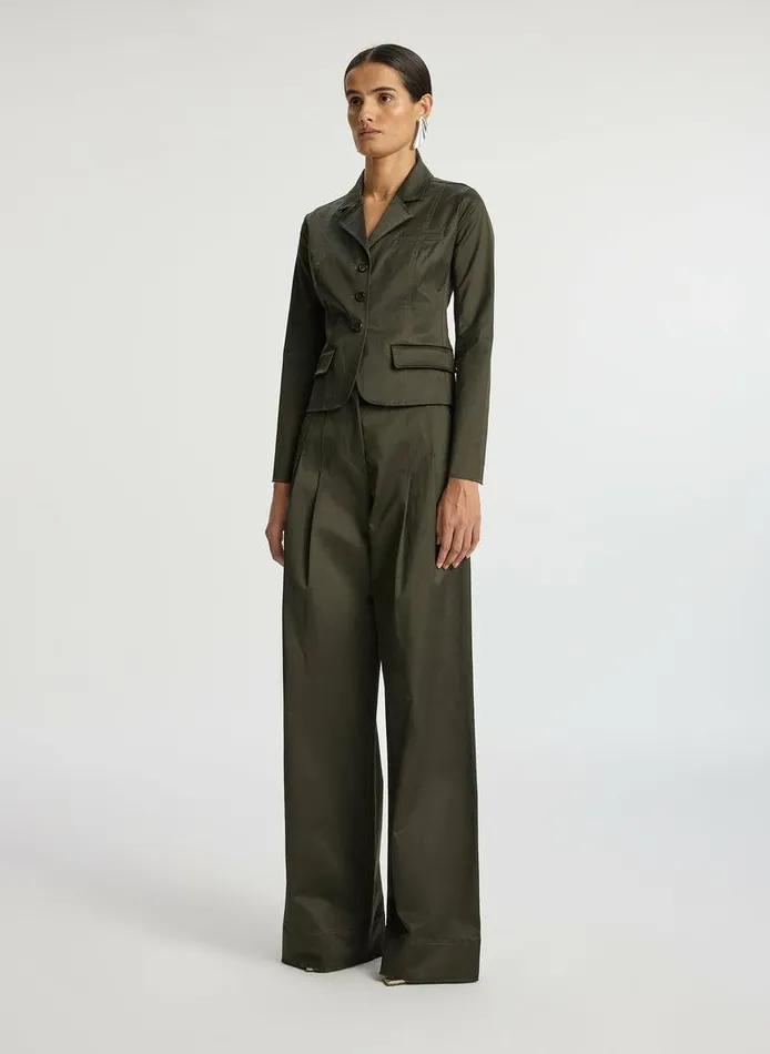 Jackets and Coats Women ALC Bennett Sateen WideLeg Pant Mossy Jackets and Coats Women ALC Bennett Sateen WideLeg Pant Mossy