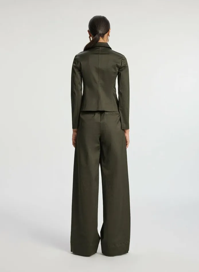 Jackets and Coats Women ALC Bennett Sateen WideLeg Pant Mossy Jackets and Coats Women ALC Bennett Sateen WideLeg Pant Mossy