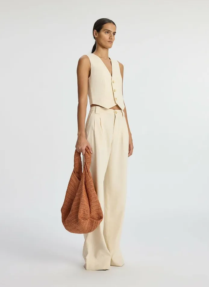 Jackets and Coats Women ALC Maxwell Stretch Linen Vest Bone
