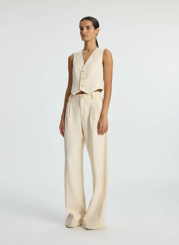 Jackets and Coats Women ALC Maxwell Stretch Linen Vest Bone