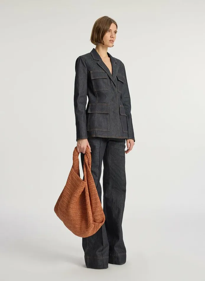 Jackets and Coats Women ALC Stevie Raw Denim Jacket Raw Denim Jackets and Coats Women ALC Stevie Raw Denim Jacket Raw Denim